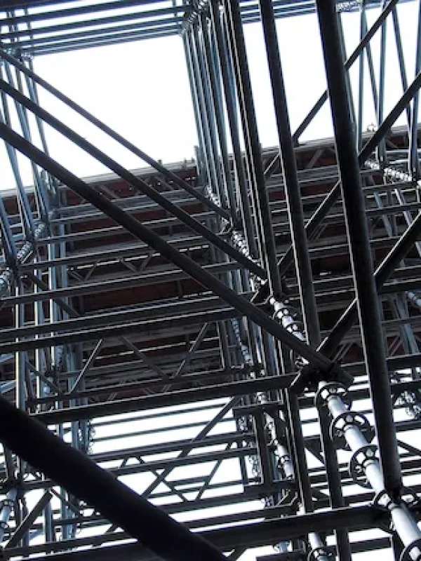 Walnut Creek Scaffolding Rental high-rise scaffold structure with reinforced supports